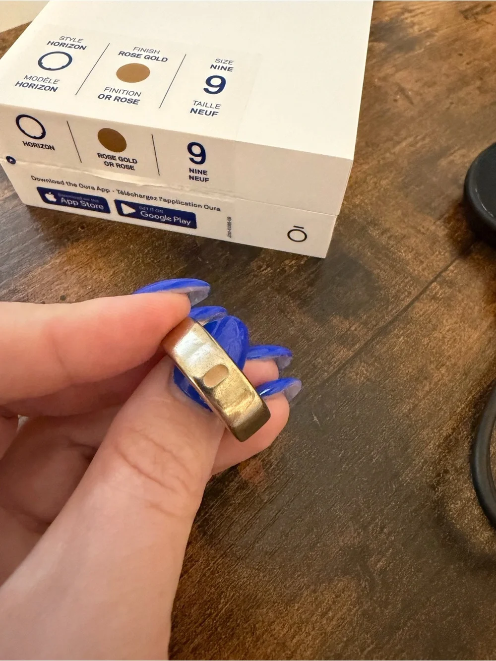 Oura Ring Horizon Size 9 in Rose Gold